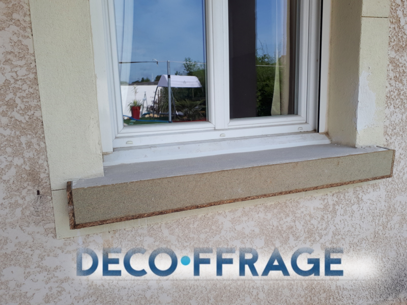 rénovation d'un appui de baie coffré en béton sur-mesure à Grans 13450