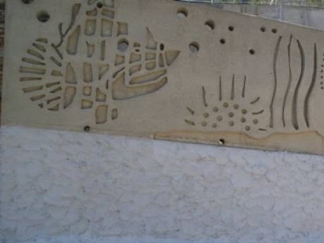 mur à décor spécifique à Niolon près de Marseille