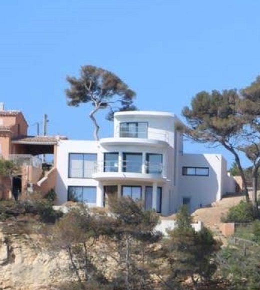 coffrage de casquette arrondie en béton armé Carry le Rouet